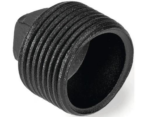 Černá závitová zátka z litiny