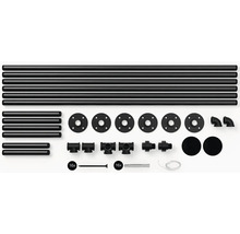 Sada trubek, přírub a spojek pro konstrukce regálů