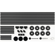 Jednotlivé díly pro trubkový regál z kovu