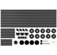 Sada trubkových spojek s trubkami, koleny a upevňovacím materiálem