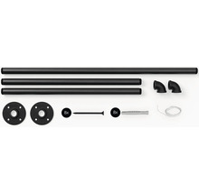 Komponenty polic se skládají z trubek, rohových dílů, šroubů, hmoždinek a přírub