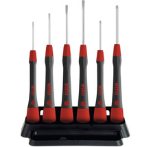 Šest šroubováků s plochou a křížovou hlavou na držáku od společnosti Wiha