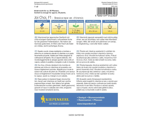 Balíček semen čínského zelí Joi Choi F1