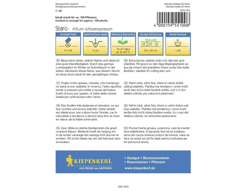 Balení Staro Allium schoenoprasum