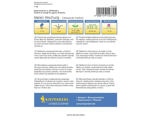 Sáček semen Marien Mischung Campanula medium