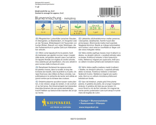 Směs semen květin víceletá