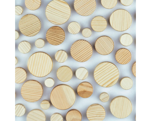 Pozadí s kulatými dřevěnými disky různých velikostí