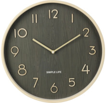 Kulaté nástěnné hodiny s ciferníkem a jednoduchým designem