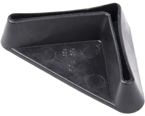 Základna 36x36 mm pro profilový systém, černá, 4 ks Černý rohový chránič z plastu