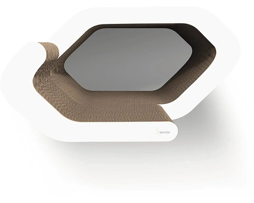 Škrabadlo z kartonu s geometrickým tvarem pro kočky