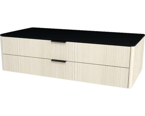 Koupelnová skříňka pod umyvadlo Devo Lotos krémově bílá/černá 110 x 31 x 53 cm LF-SUW2S110x31-F98 Koupelnová skříňka pod umyvadlo Devo Lotos krémově bílá/černá 110 x 31 x 53 cm LF-SUW2S110x31-F98