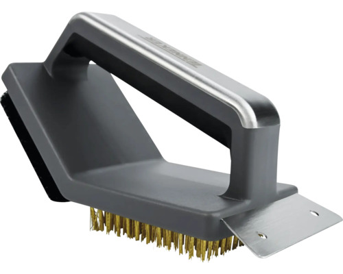 Kartáč na gril s štětinami a škrabkou