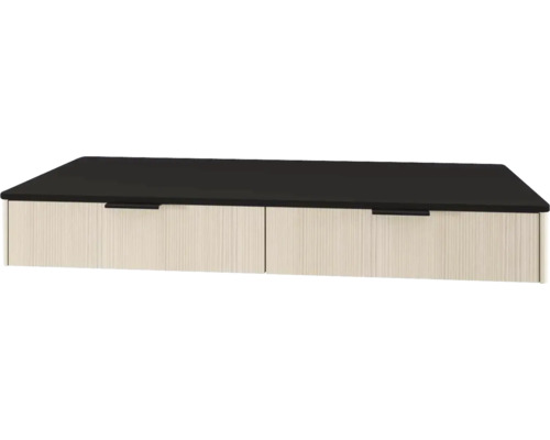 Koupelnová skříňka pod umyvadlo Devo Lotos krémově bílá/černá 120 x 16 x 53 cm LF-SUW2S120x16-F98 Koupelnová skříňka pod umyvadlo Devo Lotos krémově bílá/černá 120 x 16 x 53 cm LF-SUW2S120x16-F98