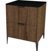 Koupelnová skříňka pod umyvadlo Devo Lotos bronzová/černá 60 x 76 x 53 cm LF-SUS2S60x76-F115