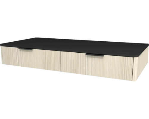 Koupelnová skříňka pod umyvadlo Devo Lotos krémově bílá/černá 110 x 16 x 53 cm LF-SUW2S110x16-F98 Koupelnová skříňka pod umyvadlo Devo Lotos krémově bílá/černá 110 x 16 x 53 cm LF-SUW2S110x16-F98