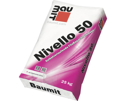 Balení 25 kg Baumit Nivello 50 samonivelační stěrky