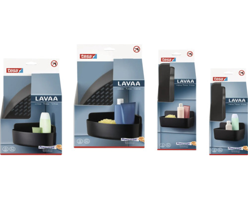 Tesa Lavaa sprchové police různých velikostí v produktovém balení