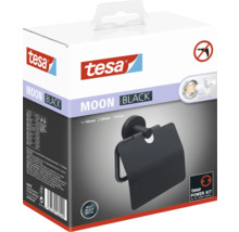 Balení černého držáku toaletního papíru Tesa Moon z kovu