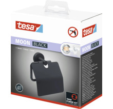 Tesa Moon držák toaletního papíru z černého kovu v balení