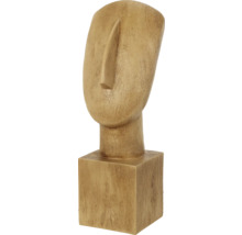 Dekorativní socha stylizované hlavy na podstavci