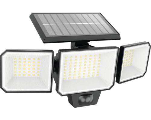 LED solární nástěnný reflektor Philips Nysil Securit IP65 8,7W 1000lm 5000K černý se senzorem pohybu a soumraku