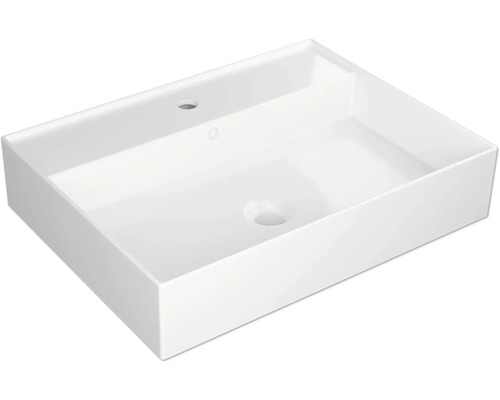 Umyvadlo na desku Jungborn QUATTRO 61 x 46 cm lesklá bílá TW01011 Obdélníkové umyvadlo na desku z sanitární keramiky