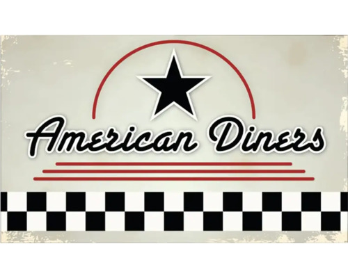 Obkladový panel do kuchyně mySpotti Profix nápis American Diners 100 x 60 cm PX-10060-196-HB