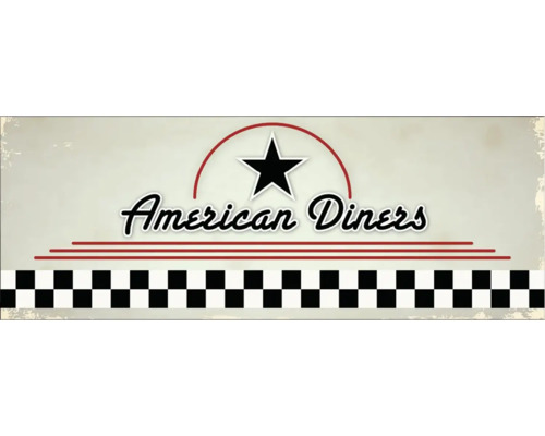 Obkladový panel do kuchyně mySpotti Profix nápis American Diners 160 x 60 cm PX-16060-196-HB