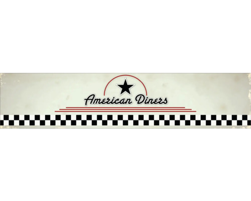 Obkladový panel do kuchyně mySpotti Profix nápis American Diners 270 x 60 cm PX-27060-196-HB
