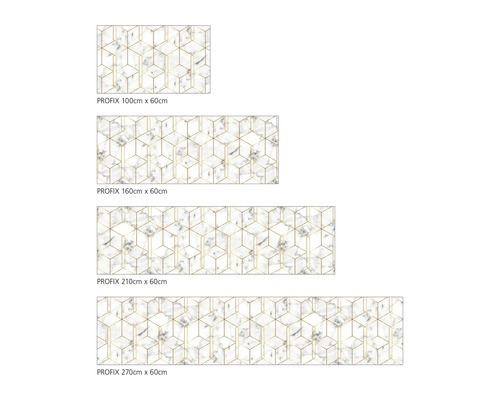 Dekorační fólie s mramorovým vzorem a geometrickými tvary v různých velikostech