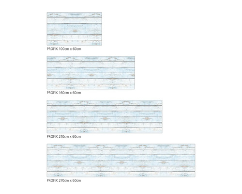 Různé velikosti fólie Profix s dřevěným vzhledem