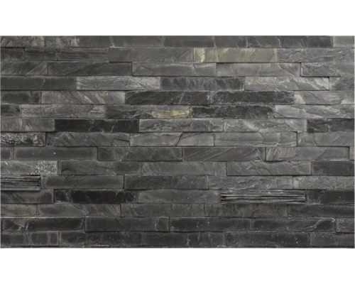 Obkladový panel do kuchyně mySpotti Profix kamenná zeď z černých cihel 100 x 60 cm PX-10060-1247-HB