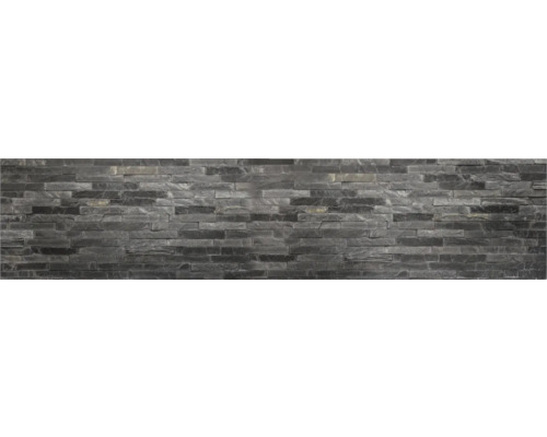 Obkladový panel do kuchyně mySpotti Profix kamenná zeď z černých cihel 270 x 60 cm PX-27060-1247-HB