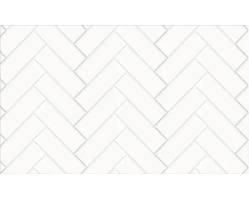 Obkladový panel do kuchyně mySpotti Profix vzhled bílých dlaždic Herringbone 100 x 60 cm PX-10060-1918-HB