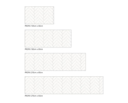 Podlahové krytiny různých velikostí se vzorem rybí kosti