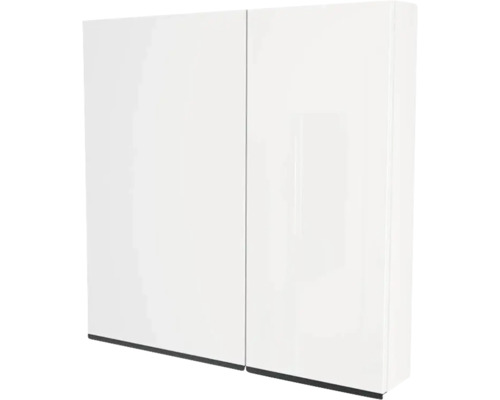 Zrcadlová skříňka bez osvětlení Devo Viva 2.0 levá 85 x 15 x 85 cm premium white Bílá zrcadlová skříňka se dvěma dvířky