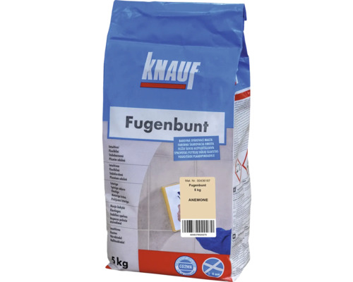 Spárovací hmota KNAUF Fugenbunt Anemone, 5 kg, sasanka Knauf Fugenbunt Anemone 5 kg spárovací hmota na dlaždice v pytli