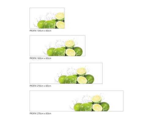 Zadní stěna do kuchyně s limetkami v různých velikostech