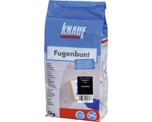 Spárovací hmota KNAUF Fugenbunt Schwarz, 5 kg, černá Spárovací malta Knauf Fugenbunt, 5 kilogramové balení
