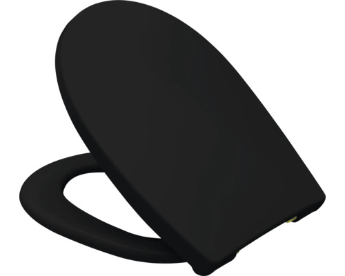 Černé duroplastové záchodové prkénko