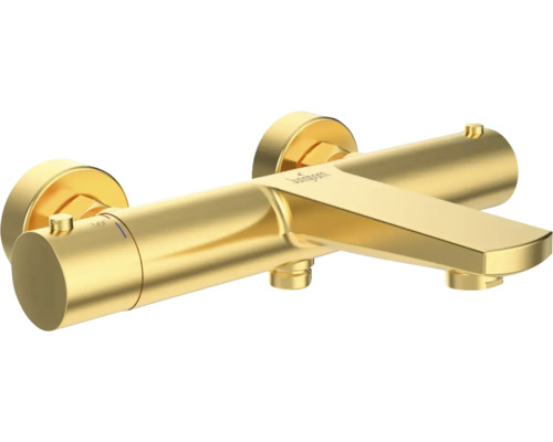 Zlatá vanová baterie pro montáž na stěnu