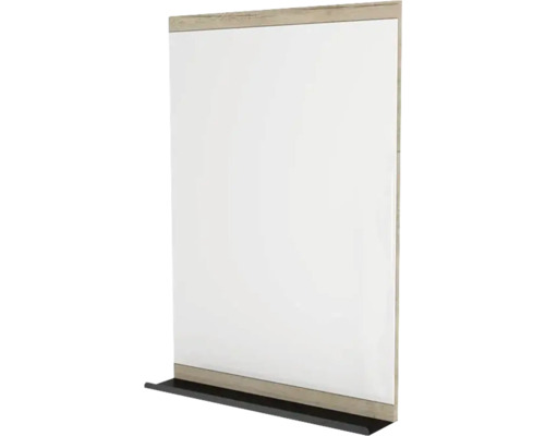 Zrcadlo do koupelny Devo Viva 2.0 s poličkou 60 x 80 cm dub/černá VV2-LUPL60-P29 Volně stojící tabule s rámem