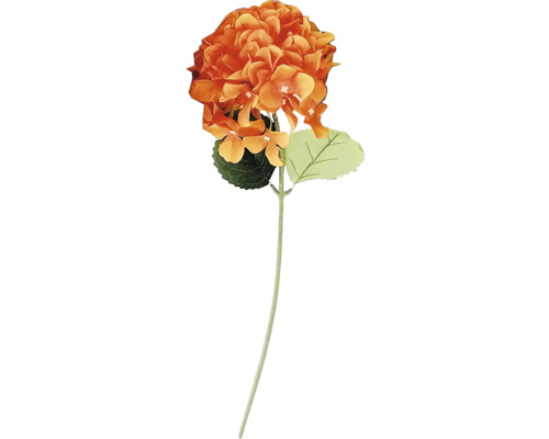 Umělá květina hortenzie 58 cm oranžová