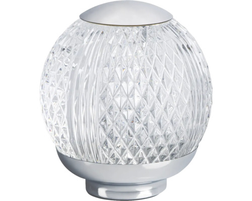 LED stolní lampa KingBerry 66135 CRYSTAL RGB 3 W 25 lm s dálkovým ovládáním Dekorativní křišťálové skleněné svítidlo s kovovou základnou pro vnitřní použití