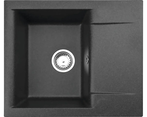 Černý granitový kuchyňský dřez s odkapávací plochou