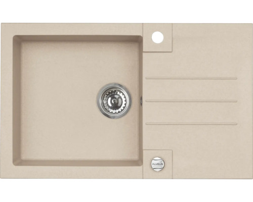 Béžový granitový kuchyňský dřez s odkapávací plochou