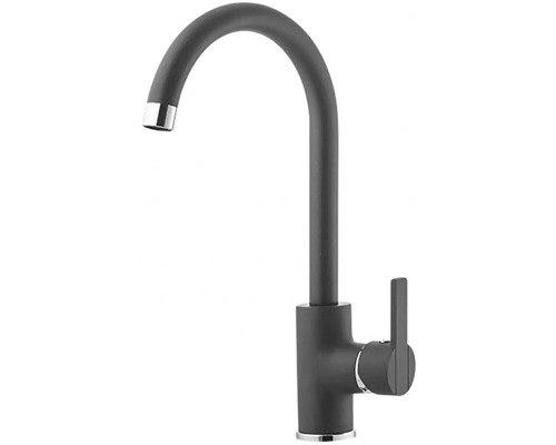 Černá kuchyňská baterie s vysokým výtokem
