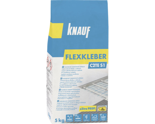 Flexibilní lepidlo na obklady a dlažbu KNAUF Flexkleber C2TE S1 mrazuvzdorné 5 kg-0