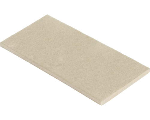 Filcový přířez 100x200 mm, samolepicí, béžový, 2 ks Obdélníkový kluzák z plsti