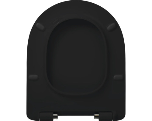 Černé WC sedátko s pomalým sklápěním